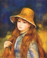 Girl with a straw hat 1884